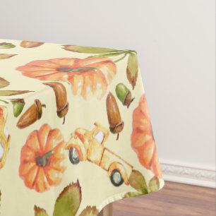 Nappe Motif d'automne Vintage d'aquarelle