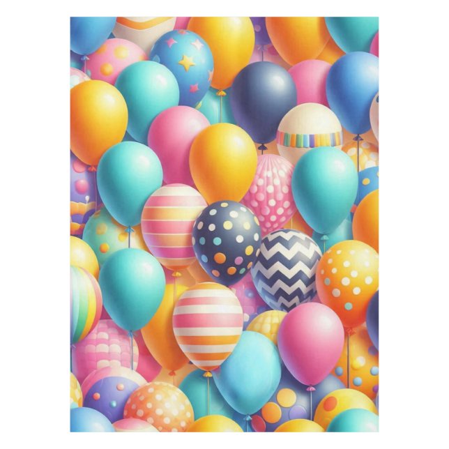 Nappe Motif de ballons colorés (Devant)