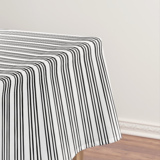 Nappe Motif de bande irrégulier noir/blanc (In Situ)