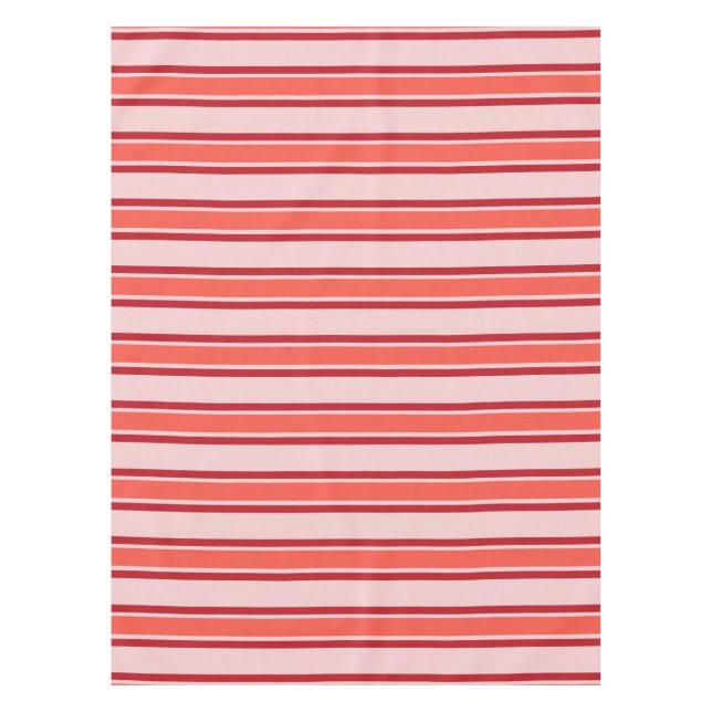 Nappe Motif de bande verticale rose rouge (Devant)