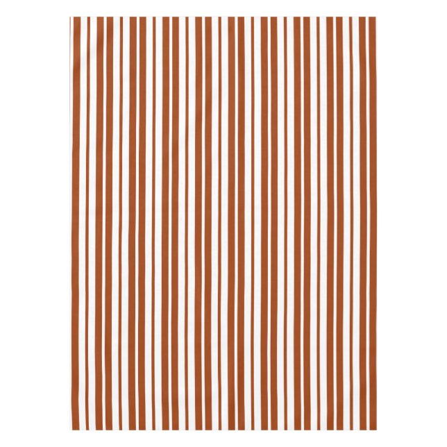 Nappe Motif de bandes verticales Brown blanches (Devant)