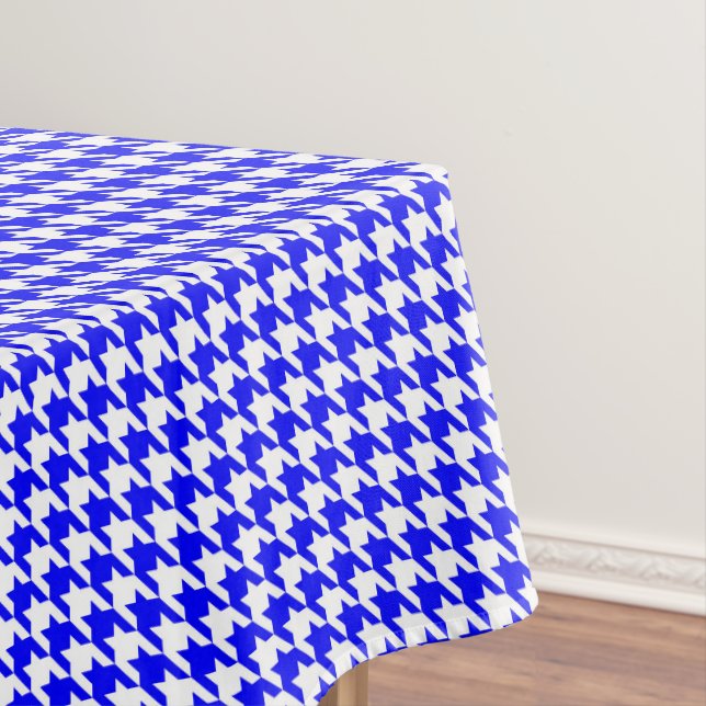 Nappe Motif de base géométrique bleu et blanc (In Situ)