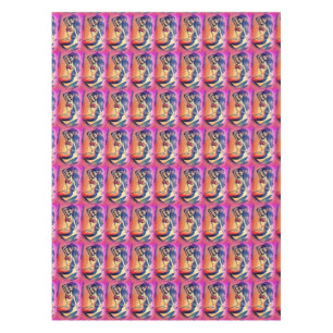 Nappe motif de beauté aux sirènes aux cheveux foncés