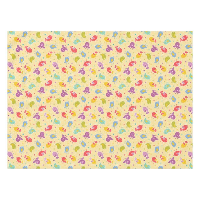 Nappe Motif de bébé avec les oiseaux mignons (Devant (Horizontal))
