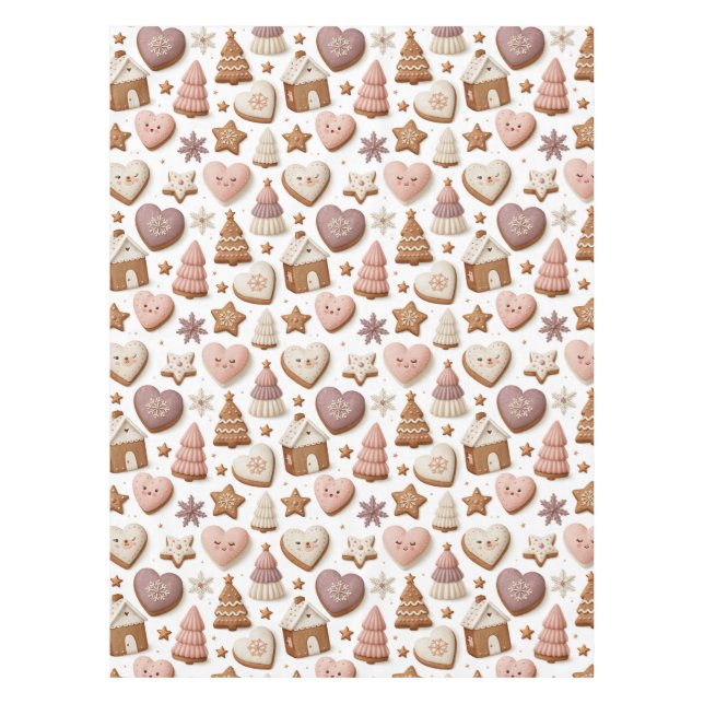 Nappe Motif de biscuits de Noël au gingembre (Devant)