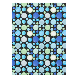 Nappe motif de boules 3D.01.b Black BG