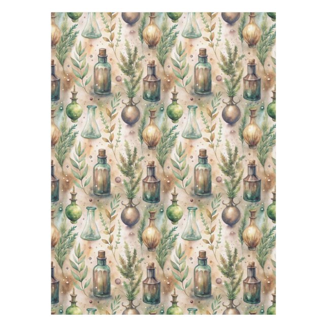 Nappe Motif de bouteilles apothécaires vintages (3) (Devant)
