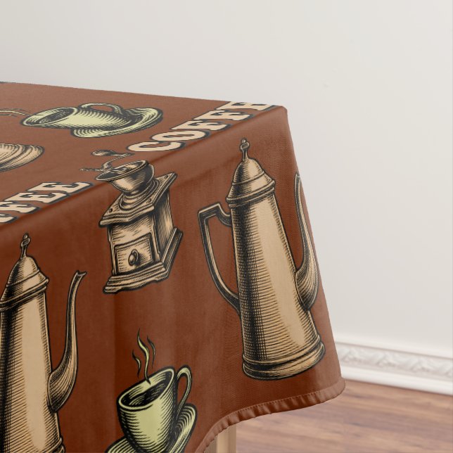 Nappe Motif de café rétro (In Situ)