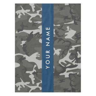 Nappe Motif de camouflage gris, Votre nom, Personnaliser