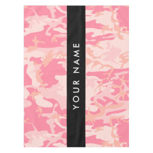 Nappe Motif de camouflage rose, Votre nom, Personnaliser