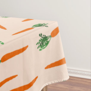 Nappe Motif de carottes orange