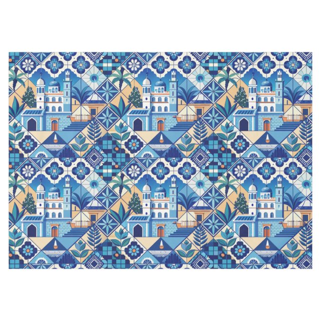 Nappe Motif de carreaux Azulejo (Devant (Horizontal))