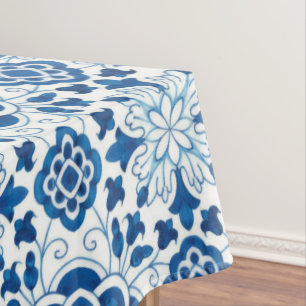 Nappe Motif de carreaux bleu azulejos Vintage