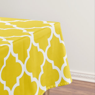 Nappe Motif de carreaux de Quatrefoil jaune