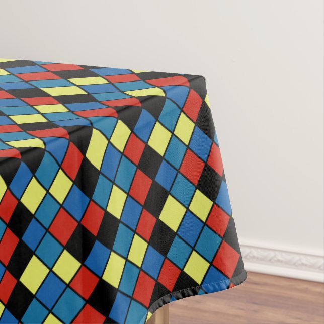 Nappe Motif de carreaux Diagonal rétro coloré (In Situ)