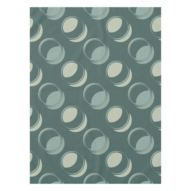 Nappe Motif de cercle géométrique vert moderne (Devant)