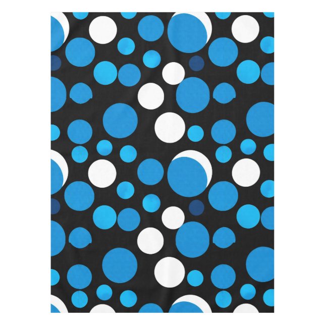 Nappe Motif de cercles bleus et blancs (Devant)