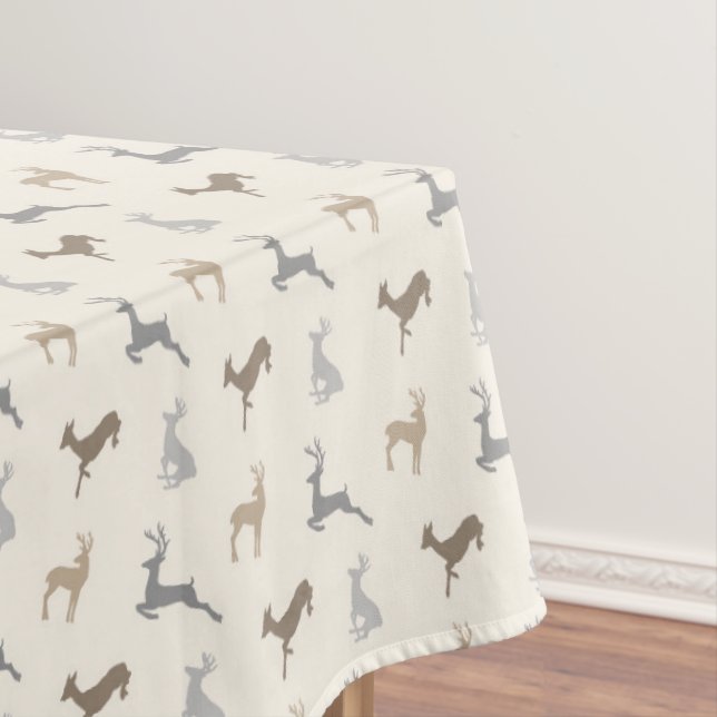 Nappe Motif de cerfs communs de hanche dans des bruns (In Situ)