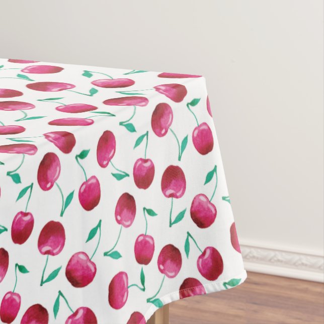 Nappe Motif de cerise aquarelle (In Situ)