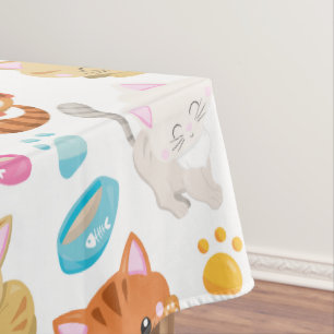 Nappe Motif De Chats, Chats Mignons, Kitty, Chatons, Paw