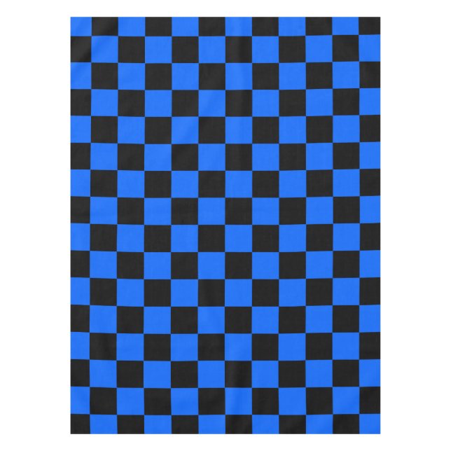 Nappe Motif de chèque en À damiers noir bleu (Devant)