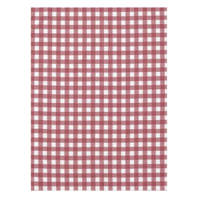 Nappe Motif de chèques rouges et blancs (Devant)