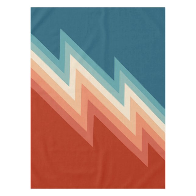 Nappe Motif de chevron de style rétro (Devant)
