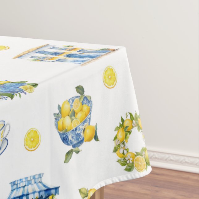 Nappe Motif de citron d'été méditerranéen (In Situ)