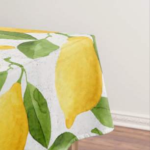 Nappe Motif de citrons d'aquarelle