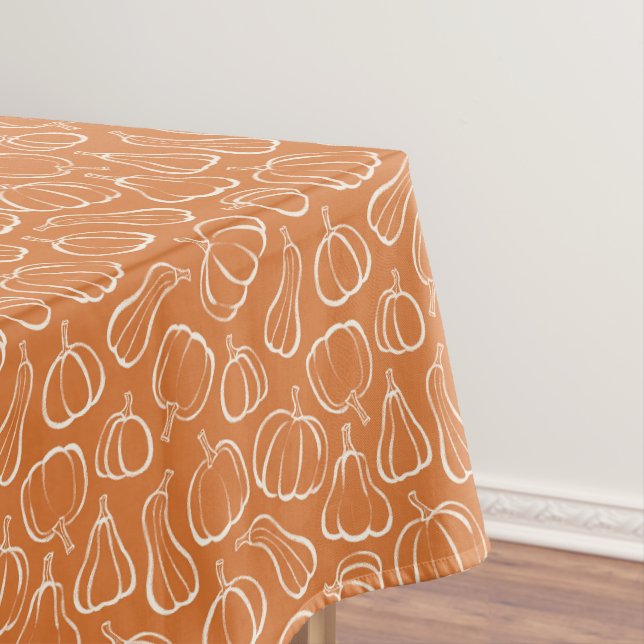 Nappe Motif de citrouille orange automne Halloween décor (In Situ)