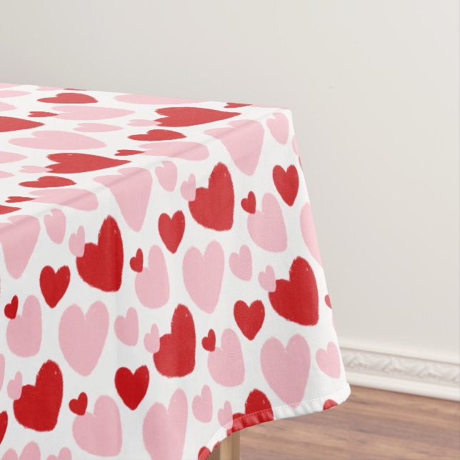 Nappe Motif de coeur rouge rose mignon (In Situ)