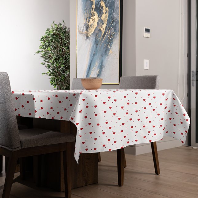 Nappe Motif De Coeurs Rouge Et Blanc (Créateur téléchargé)