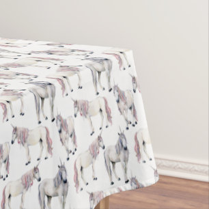 Nappe Motif de conte de fées de licorne d'aquarelle