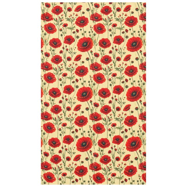 Nappe Motif de coquelicots rouges (Devant)