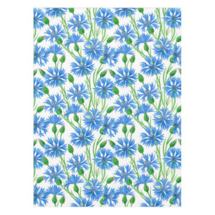 Nappe Motif de cornflower aquarelle