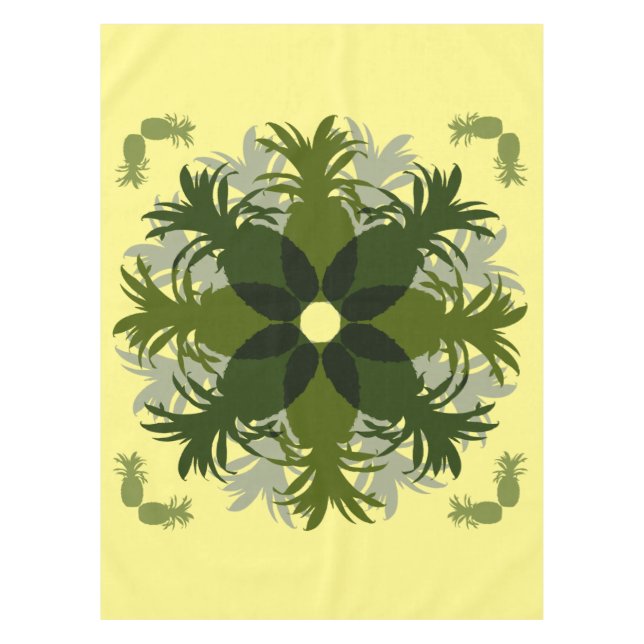 NAPPE MOTIF DE COURONNE D'ANANAS   (Devant)
