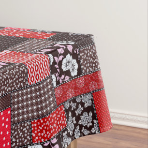 Nappe Motif de courtepointure florale patchwork rétro