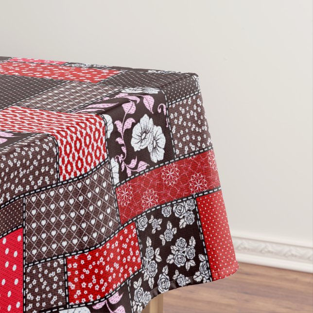 Nappe Motif de courtepointure florale patchwork rétro (In Situ)