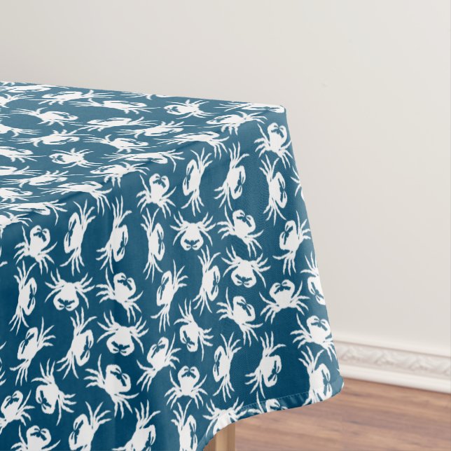 Nappe Motif de crabe blanc et bleu sans joint (In Situ)