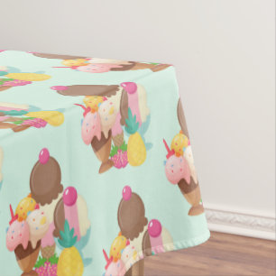 Nappe Motif de crème glacée mignonne