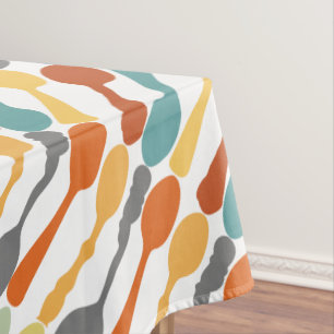 Nappe Motif de cuillères Monogramme Retro