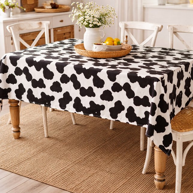 Nappe Motif de cuir de vache noir et blanc  (Créateur téléchargé)