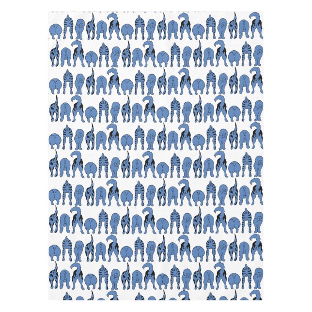 Nappe Motif de Culs de Chien Bleu (Devant)