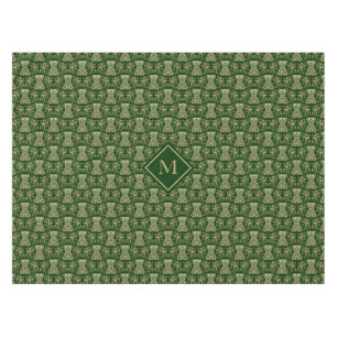 Nappe Motif de Damas de Corse Florale