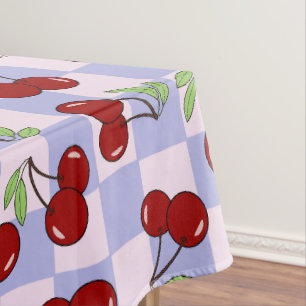 Nappe Motif de damier Preppy Cherry