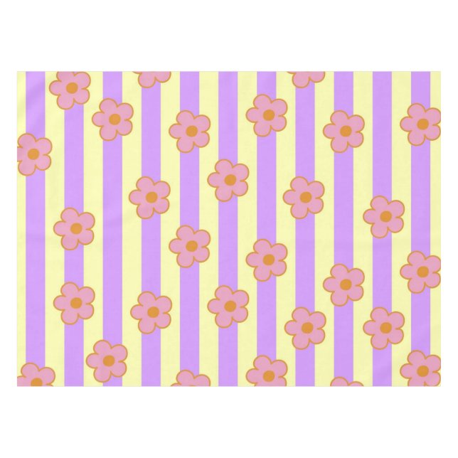 Nappe Motif de  de fleurs Vintages rétro (Devant (Horizontal))