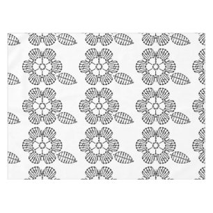 Nappe Motif de diagramme de crochet de fleur et de