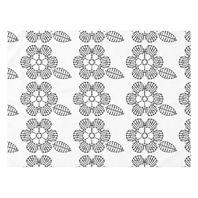 Nappe Motif de diagramme de crochet de fleur et de (Devant (Horizontal))