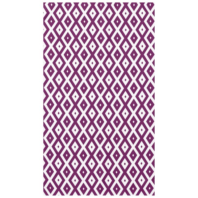 Nappe Motif de diamant blanc et violet de prune (Devant)