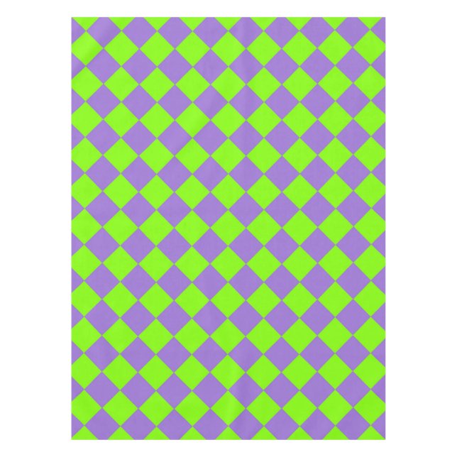 Nappe Motif de diamant Purple Green Checker (Devant)